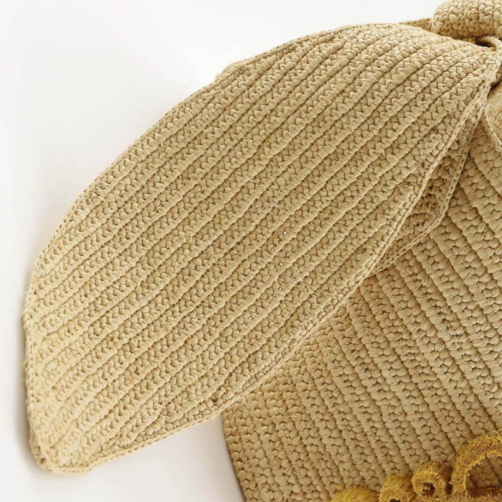 Loewe Bunny Basket Handbag, A223S17X01, Raffia x Calfskin, Made in Madagascar... - Picture 10 of 16